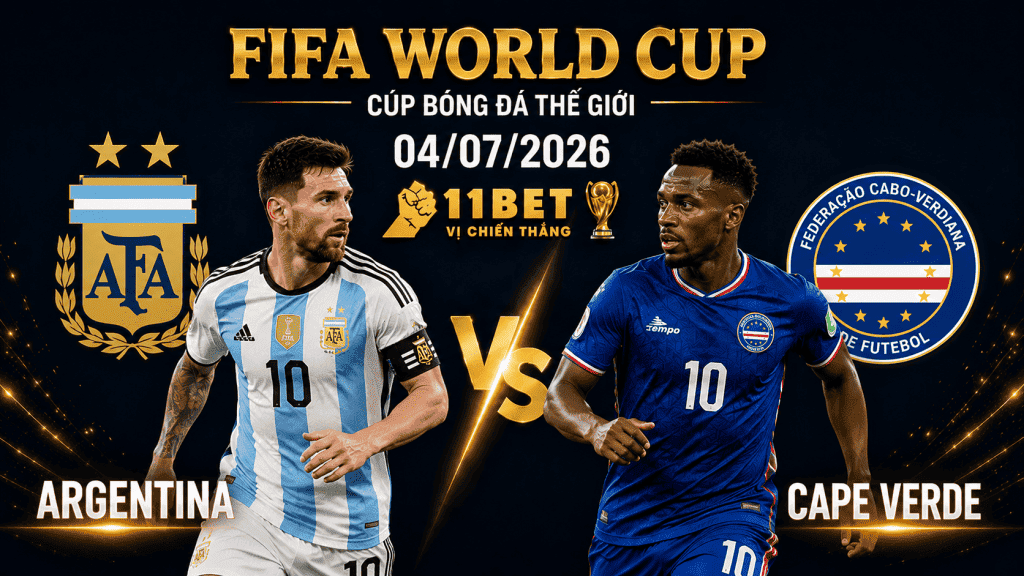 11BET Nhận định kèo bóng đá Argentina vs Cape Verde, 05h00 ngày 04/07/2026: Nhà vua thị uy sức mạnh