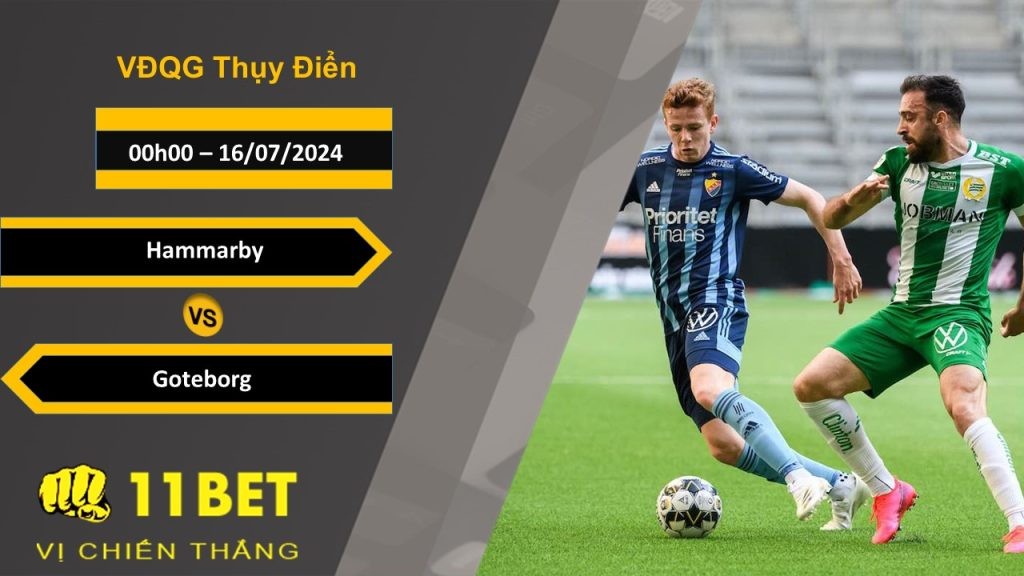11BET Soi kèo  Hammarby vs Goteborg , 00h00, 16/07/2024