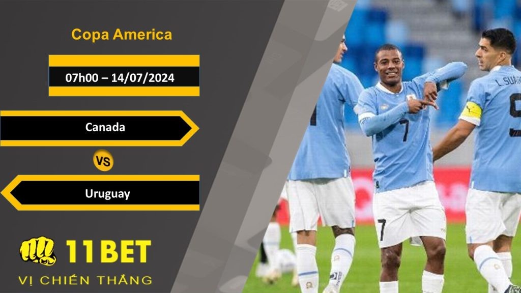 11BET Soi kèo  Canada vs Uruguay, 07h00, 14/07/2024