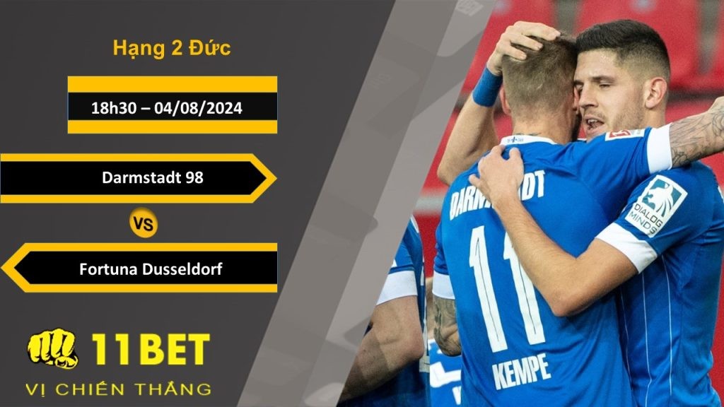 11BET Soi kèo  Darmstadt 98 vs Fortuna Dusseldorf, 18h30, 04/08/2024