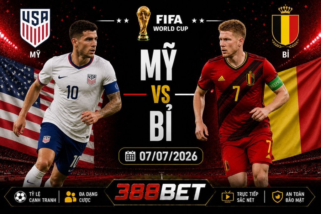 11BET Soi kèo bóng đá Mỹ vs Bỉ, 07h00 ngày 07/07/2026 | World Cup 2026